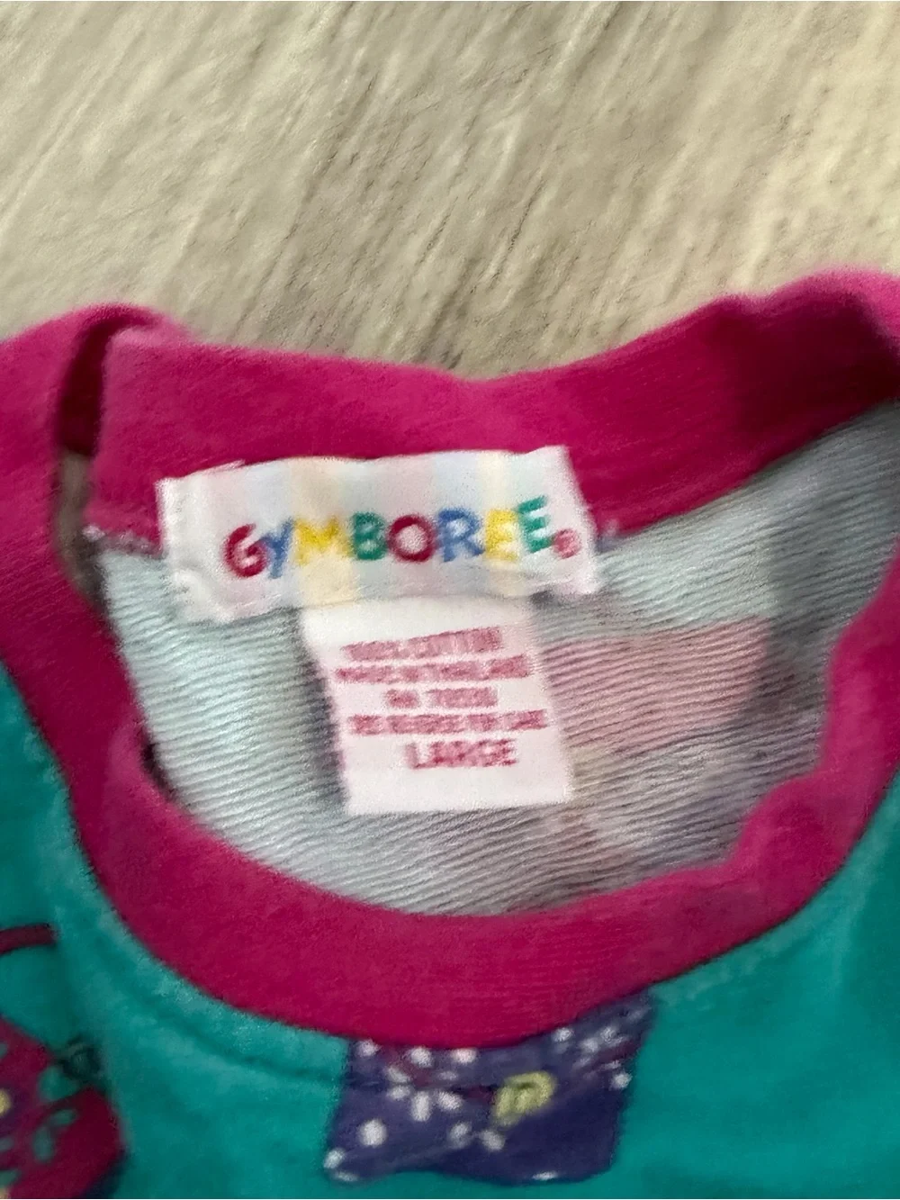 Vintage 90s 1995  Gymboree Girls Dress  Rainbow Tag School Days 3/4 Handbags